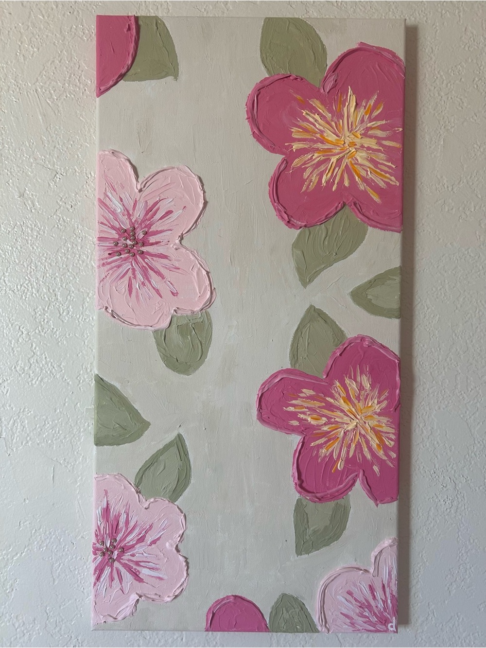 Textured Floral Canvas